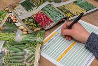 Ordering vegetable seeds in a catalog