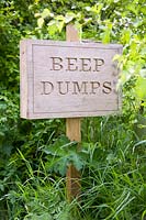 Speed bump anagram sign, East Lothian, Scotland, UK
