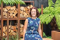Briony Doubleday in her garden - Bee's Gardens: The Penumbra, RHS Tatton Park Flower Show 2018