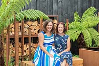 Briony Doubleday in her garden with Tina Hatton - Bee's Gardens: The Penumbra, RHS Tatton Park Flower Show 2018