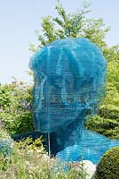 Blue perspex acrylic sculpture - The Myeloma UK Garden - Sponsor: Myeloma UK - RHS Chelsea Flower Show 2018
