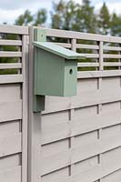 Bird box fixed on to fence