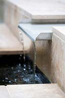 Detail shot of rill with blade fall. Design by Peter Reader Landscapes.