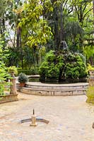 Garden of the Old Labyrinthe, also called the Garden of the Cross. Alcazar Palace Gardens, Seville, Spain. 