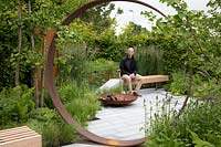 Dan Ryan, the Contractor on 'High Line' garden at BBC Gardeners World Live 2019, based on the High Line Garden in New York 