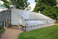 The glass house at Hoveton Hall Gardens, Norwich, UK. 