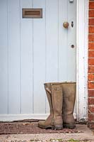 Pair of Le Chameau boots taken off by back door