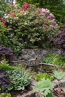 The West Courtyard Pond and water feature. 