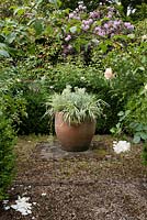 Enclosure with pot in the The West Courtyard