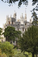 View to the Palace with trees in foreground. Sintra, near Lisbon, Portugal, September. 