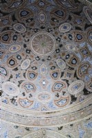 Mosaic ceiling in the Casa do Fresco or House of Frescos. Lisbon, Portugal, September.