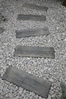 'The Sea Garden' at BBC Gardener's World Live 2021 - grey breakers set into gravel