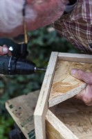 Fixing the front gable of the ladybird hotel - Step by step How to make a ladybird hotel Story