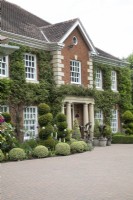 Topiary in the front garden at Hamilton House, in May