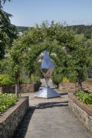 The Devonshire Rotary Diamond by Geoffrey Wax in the Kitchen Garden - Chatsworth House, Derbyshire, 
June 