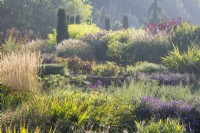 Mixed border at Bressingham Gardens, September. 