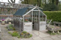 Shading on roof of greenhouse at Winterbourne Botanic Garden - May