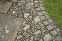 Paving in the Reclaimed Garden at Barnsdale Gardens, April