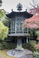 Octagonal metal ornate lantern.