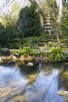 The Japanese Garden at Iford Manor in January