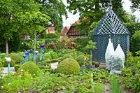 Rural kitchen and farm garden 