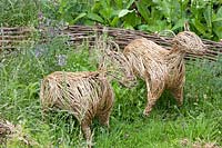 Sheep from pasture as garden decoration 