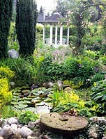 Pond with millstone 