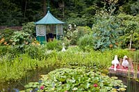 Pond with pavilion 