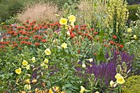 Bed with perennials and grasses 