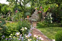 Garden corner with roses 