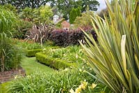 Garden with New Zealand flax 