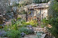 Herb garden with arbor 