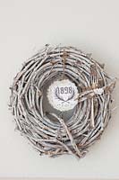 Wreath for the kitchen with antique silver fork 