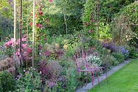 Bed with perennials, bulbous plants, woody plants 