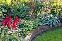 Perennials in raised beds 