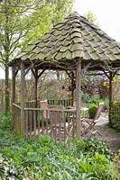 Seating in the natural garden 