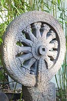 Buddha wheel made of stone 