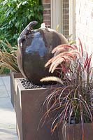 Water feature on the terrace 