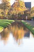 Linden avenue and canal in the Schwetzingen Palace Garden, Tilia cordata 