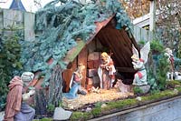 Nativity scene in the garden 
