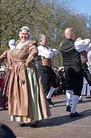 Dance performance in historical costume at Keukenhof 