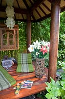 Balinese pavilion in the garden 