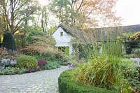 Front garden with Moorgrass, Molinia arundinacea Transparent 