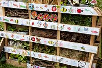 Insect hotel built by children 