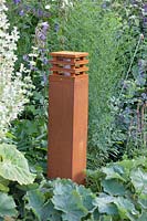 Modern Garden Lamp made from Corten Steel, Modern Garden Lamp made from Corten Steel 