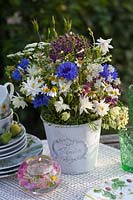 Bouquet with garden flowers 