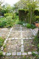 Path made of recycled stones 