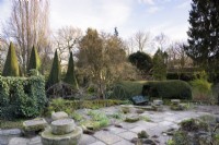 The Paved Garden at York Gate in February