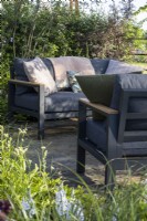 Seating area on The Cotswold Garden - designer Mark Draper Graduate Gardeners - RHS Malvern Spring Festival 2024